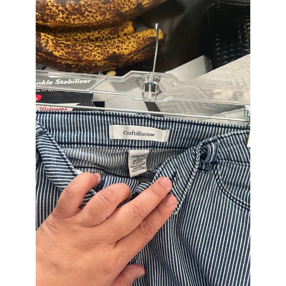 Croft & Barrow Striped Men's Denim Shorts, Strectch, Size 14 - Picture 3 of 5